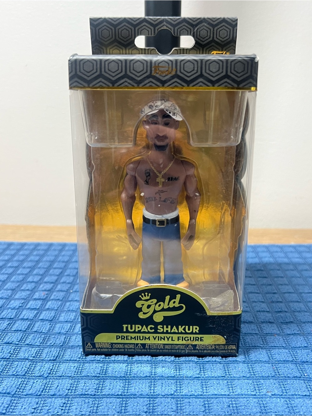 Funko Gold Tupac Shakur Vinyl Figure - Black, White & Gold